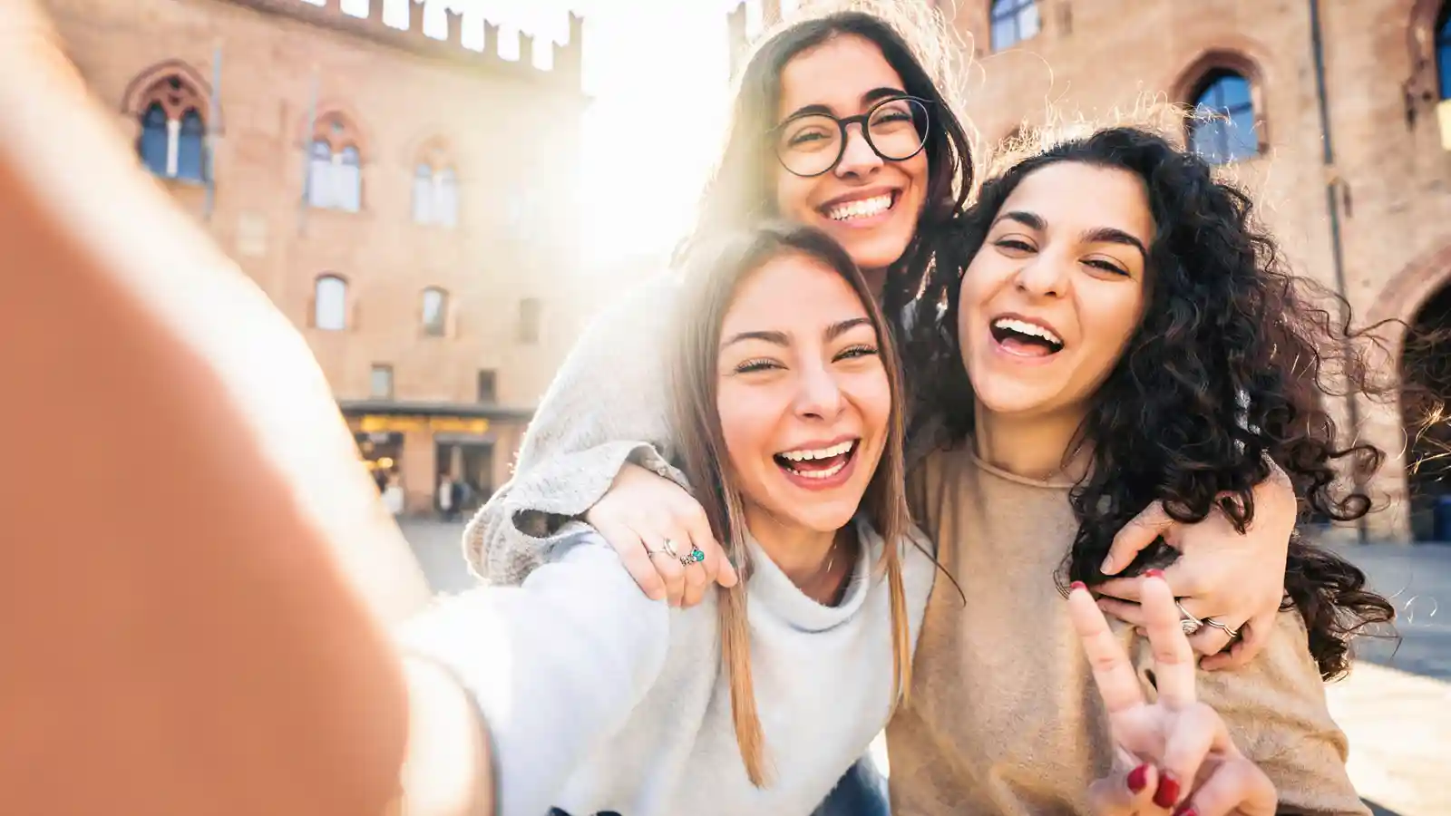 Students enjoying life in Italy